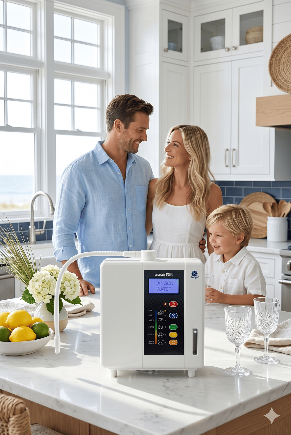 Enagic Leveluk SD501DX countertop Kangen Water machine in white