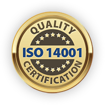 ISO 14001 Environmental Management certification seal for Enagic.