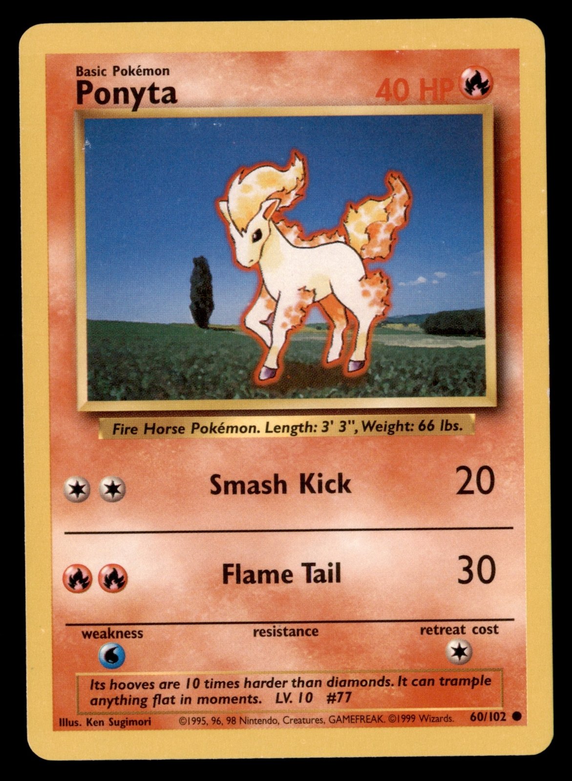 Ponyta 60/102 Base Set 1999