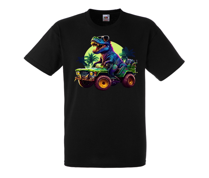 Trex In A Car Tshirt