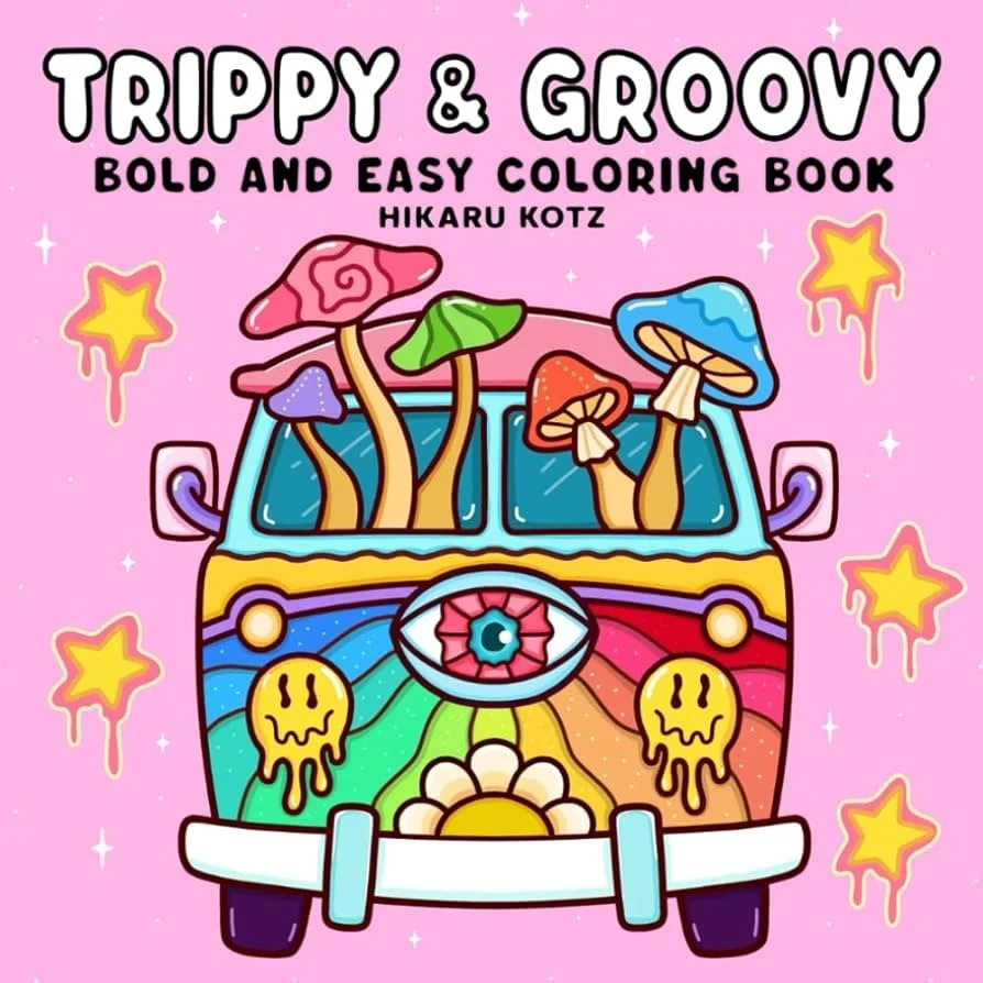 Trippy and Groovy Colouring Book