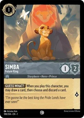 Disney Lorcana: Simba Future King 188/204