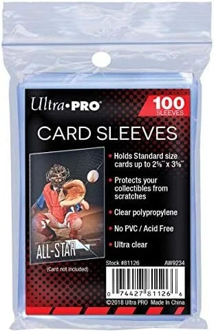 Ultra Pro Standard Card Sleeves CLEAR (100 pcs) Storage Regular Size StoreSafe