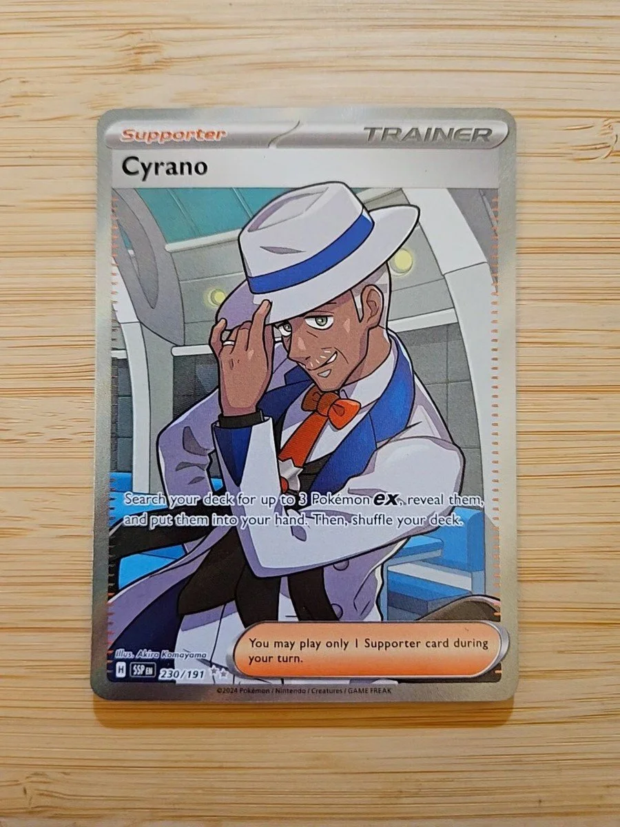 Pokémon TCG Cyrano 230/191 Surging Sparks - Full Art Trainer