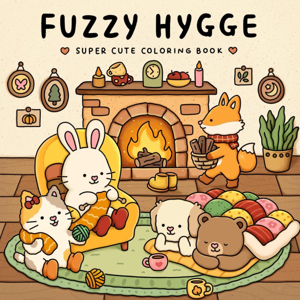 Fuzzy Hygge Colouring Book