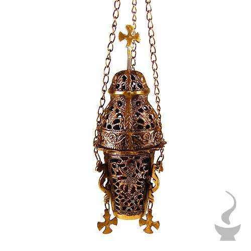 Brass Hanging Church Charcoal Incense Burner — Incense Traders