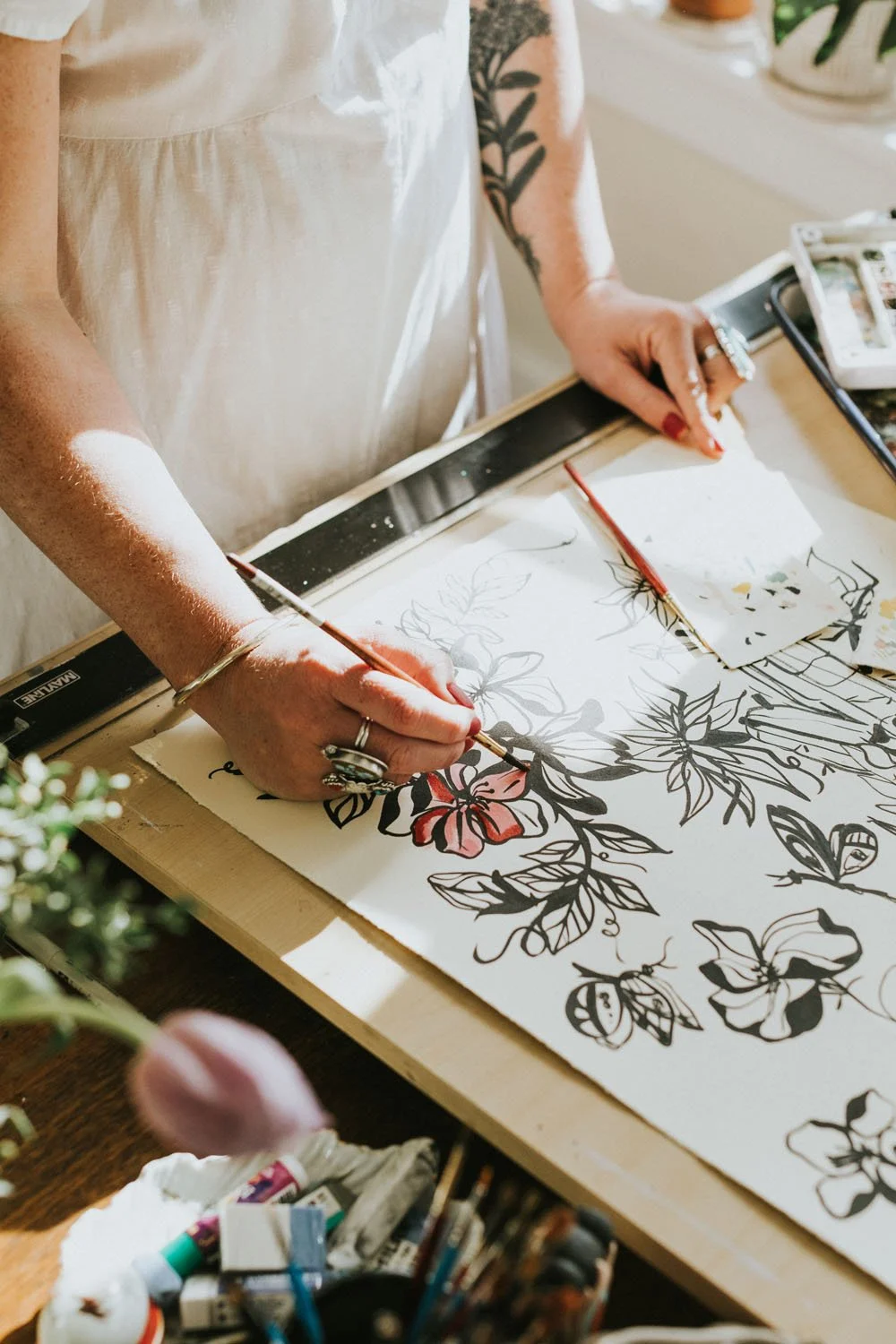 Marcy Ellis WaterColor + Drawing Workshop!