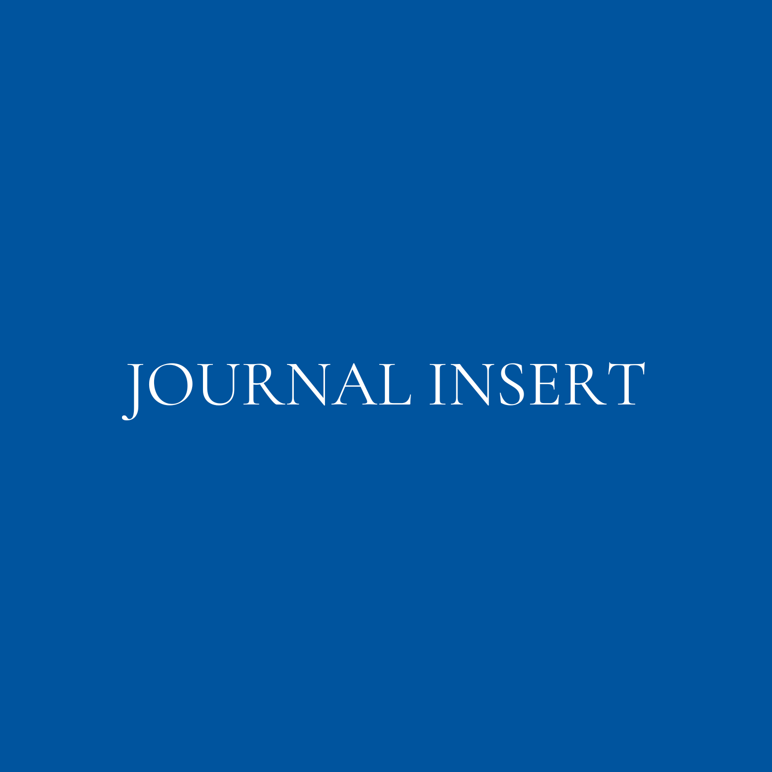 Journal Insert