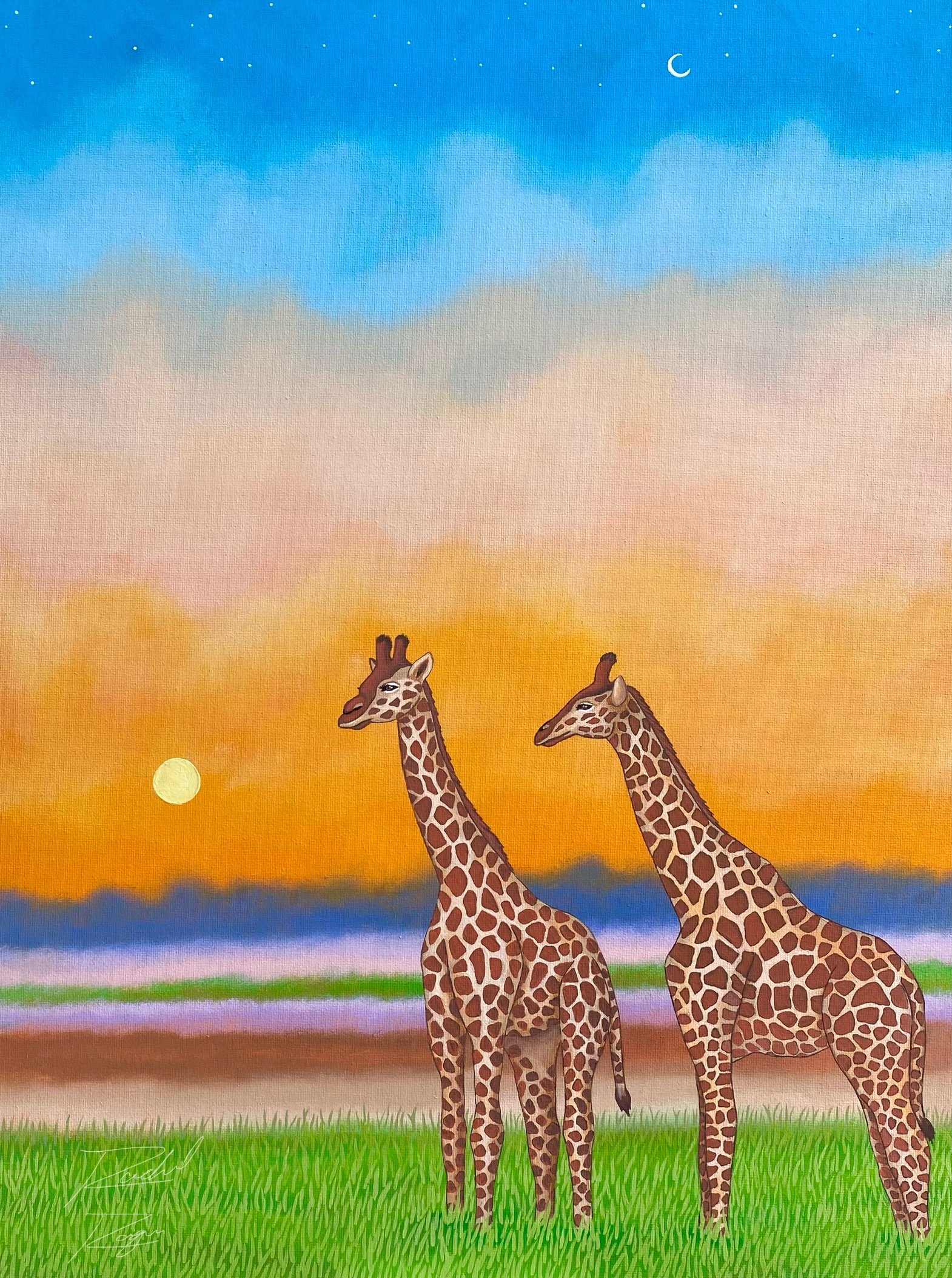 Gloaming Giraffes (Original)