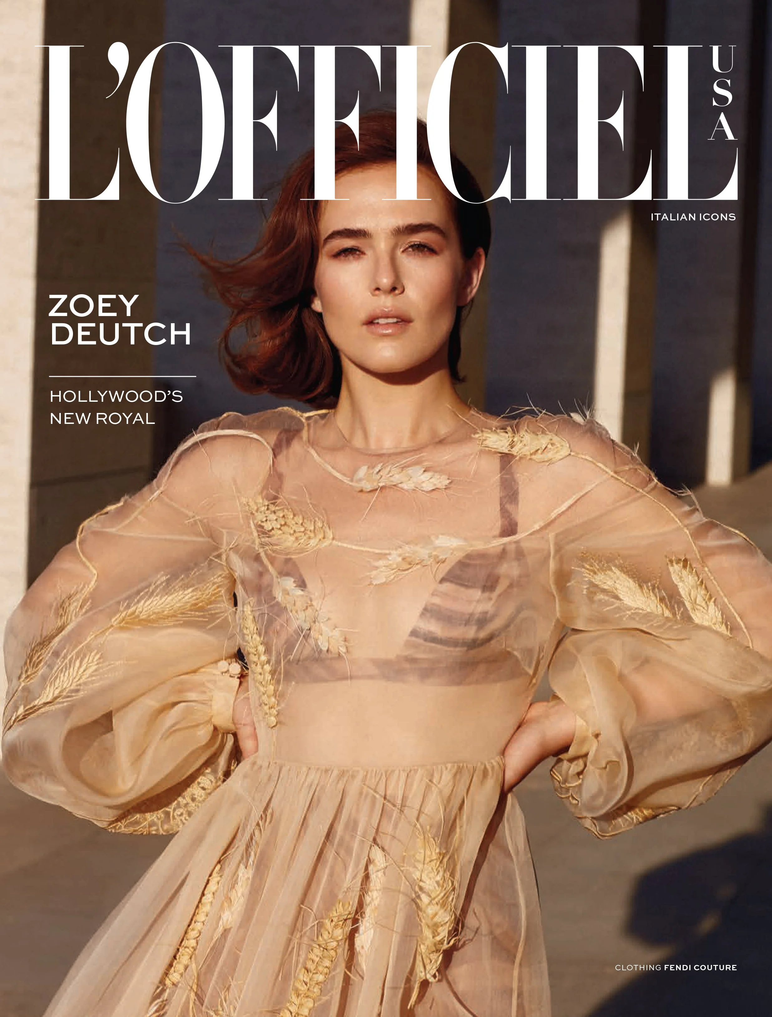 Zoey Deutch ⎮ Rome, Italy ⎮L'Officiel USA • FENDI Couture Special 