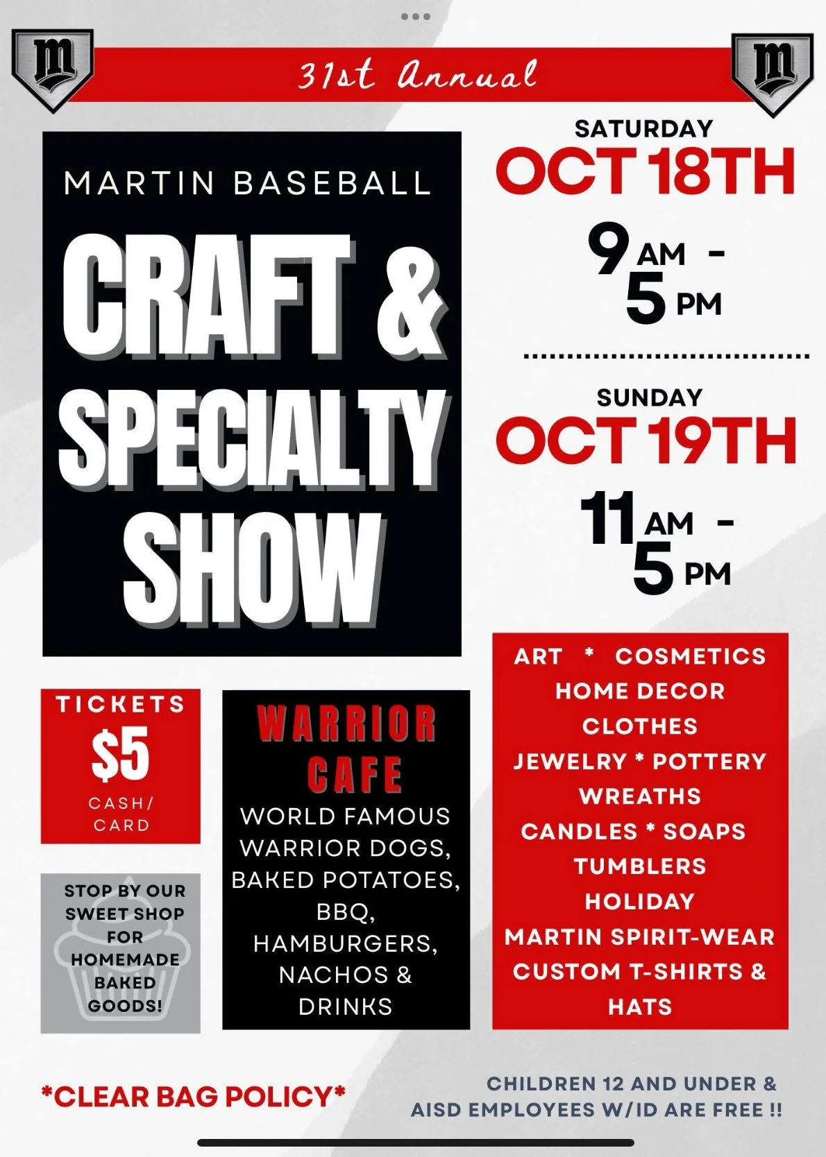 Martin HS Baseball Craftshow