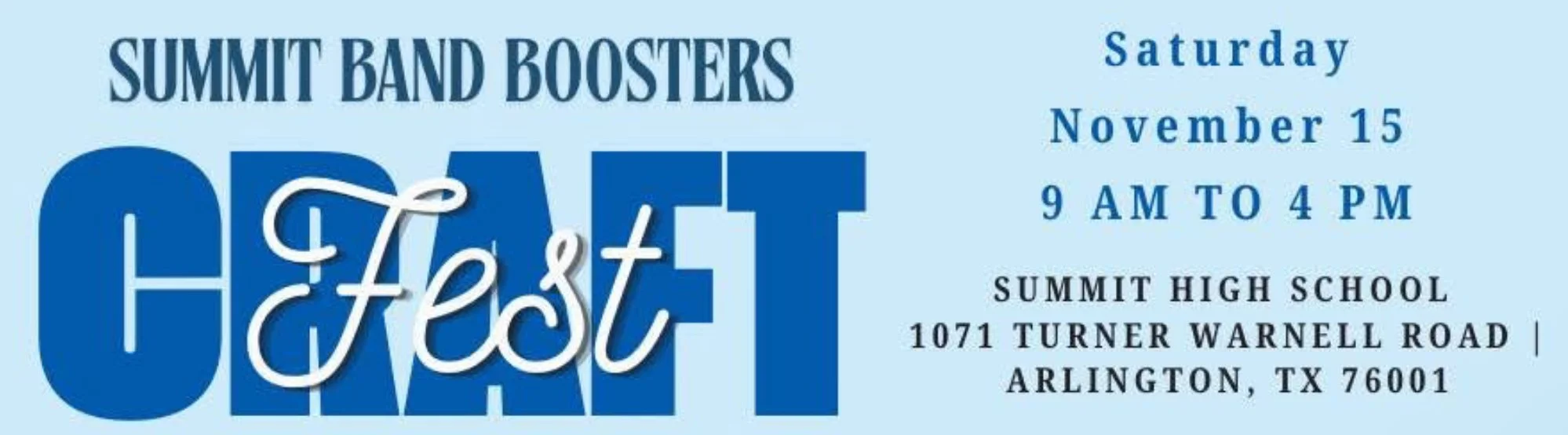 Summit Band Boosters Craft Fest
