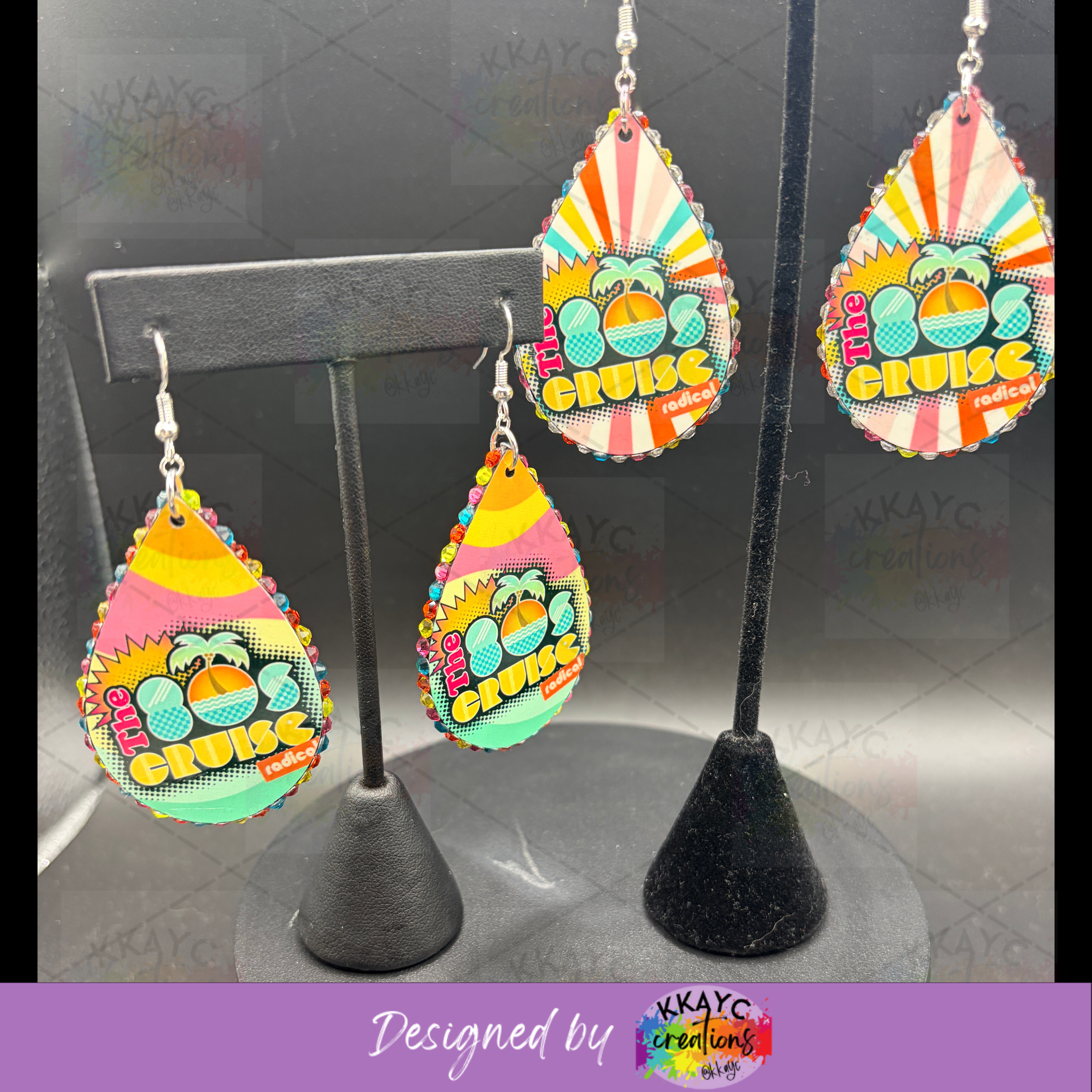 Retro Vibes Pop-Art Earrings Set