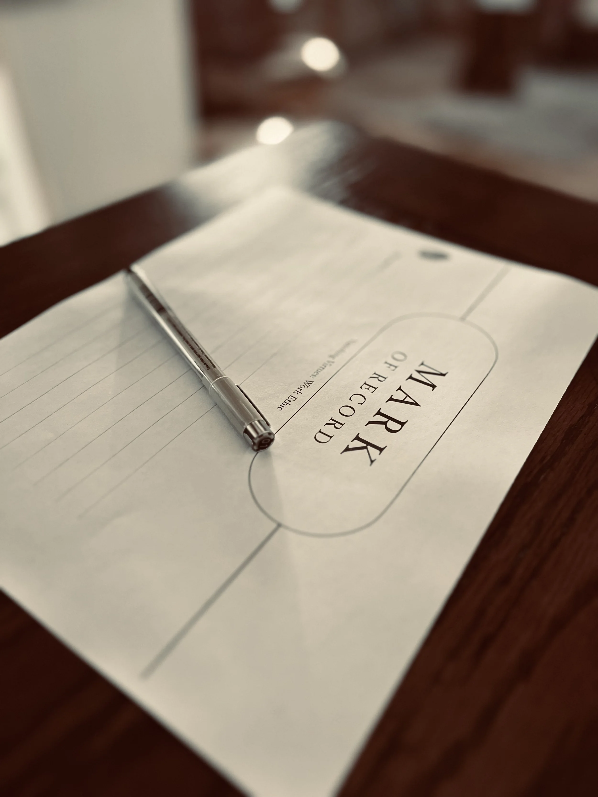 Mark of Record - Work Ethic