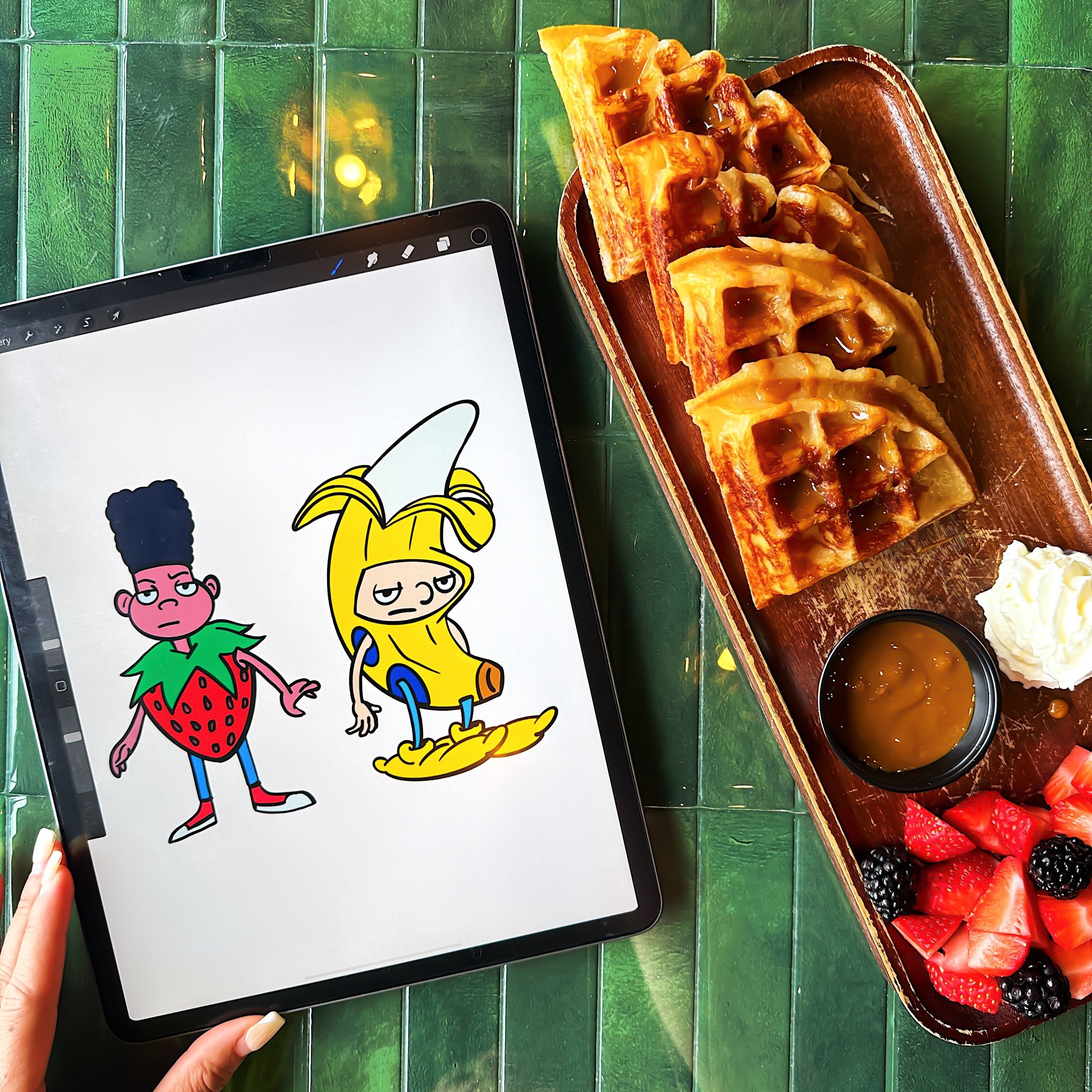 Saturday morning cartoons ✏️ ft. our drool worthy Waffle Bono! 🤤 What was your go to cartoon show growing up? Comment down below 👇 ⁣
⁣⁣
⁣⁣
⁣⁣
⁣⁣
⁣⁣
 ⁣⁣
⁣⁣
⁣⁣
⁣⁣
#marimbacafe #shoplocal #shopsmall #njevents #hackensacknj #latinowriters #latinoowned 