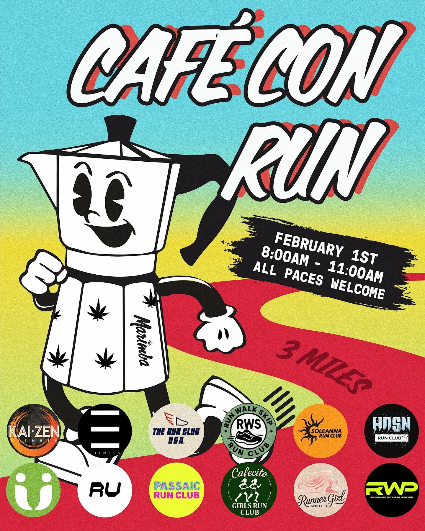 Bundle up mi gente because we&rsquo;re running it back THIS SUNDAY (snow or shine) with our Caf&eacute; Con RUN meetup! We&rsquo;ve teamed up with our favorite local running + fitness clubs for an all levels friendly community run + walk. We&rsquo;ll