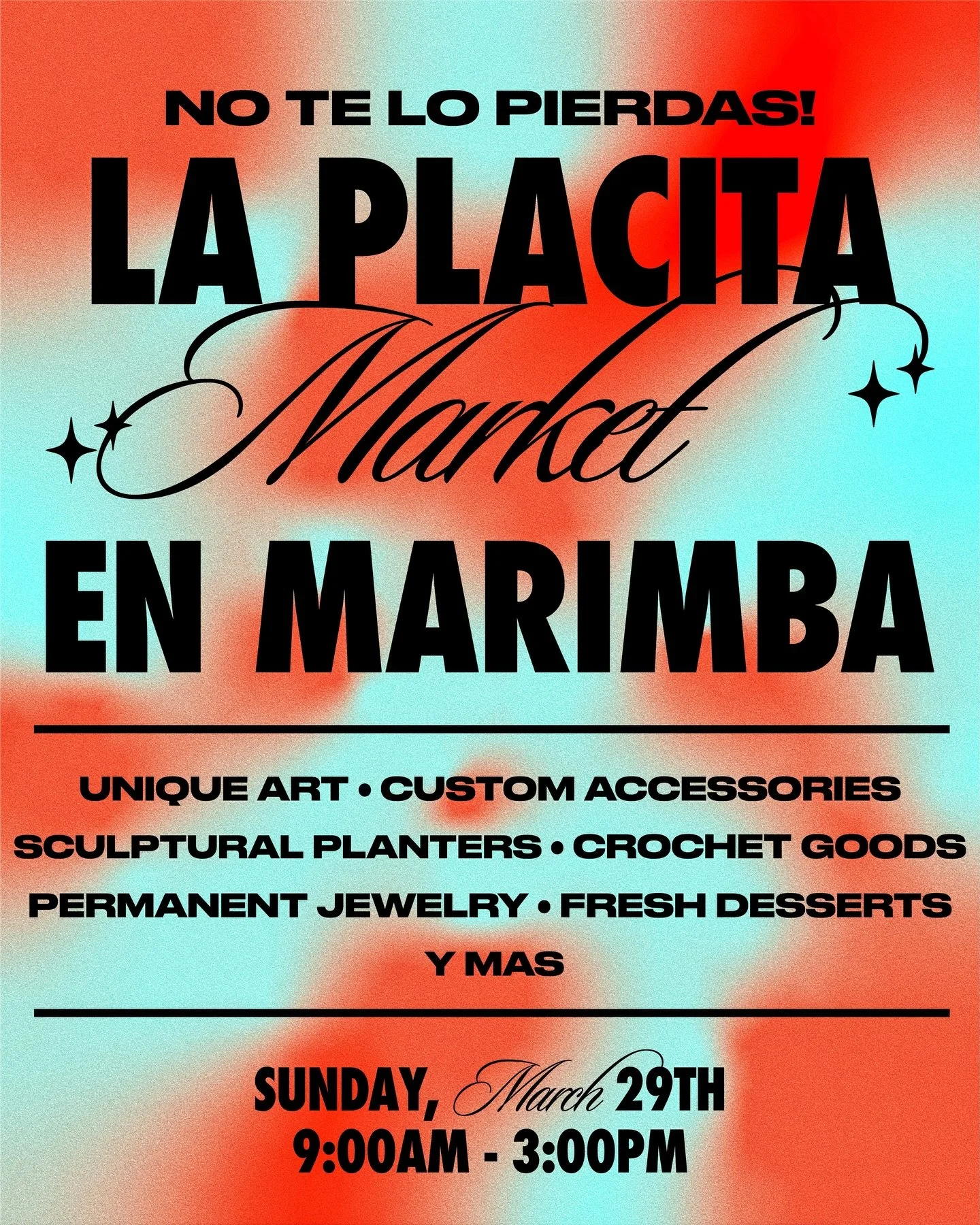 Your Sunday plans have officially arrived 📫 La Placita Market is back THIS SUNDAY! Swing by, sip something delicious, and show some love to our lineup of local vendors. Los esperamos! 

🗓️ Sunday, March 29th
⏰ 9:00am - 3:00pm

👇 VENDORS 👇
@letzco