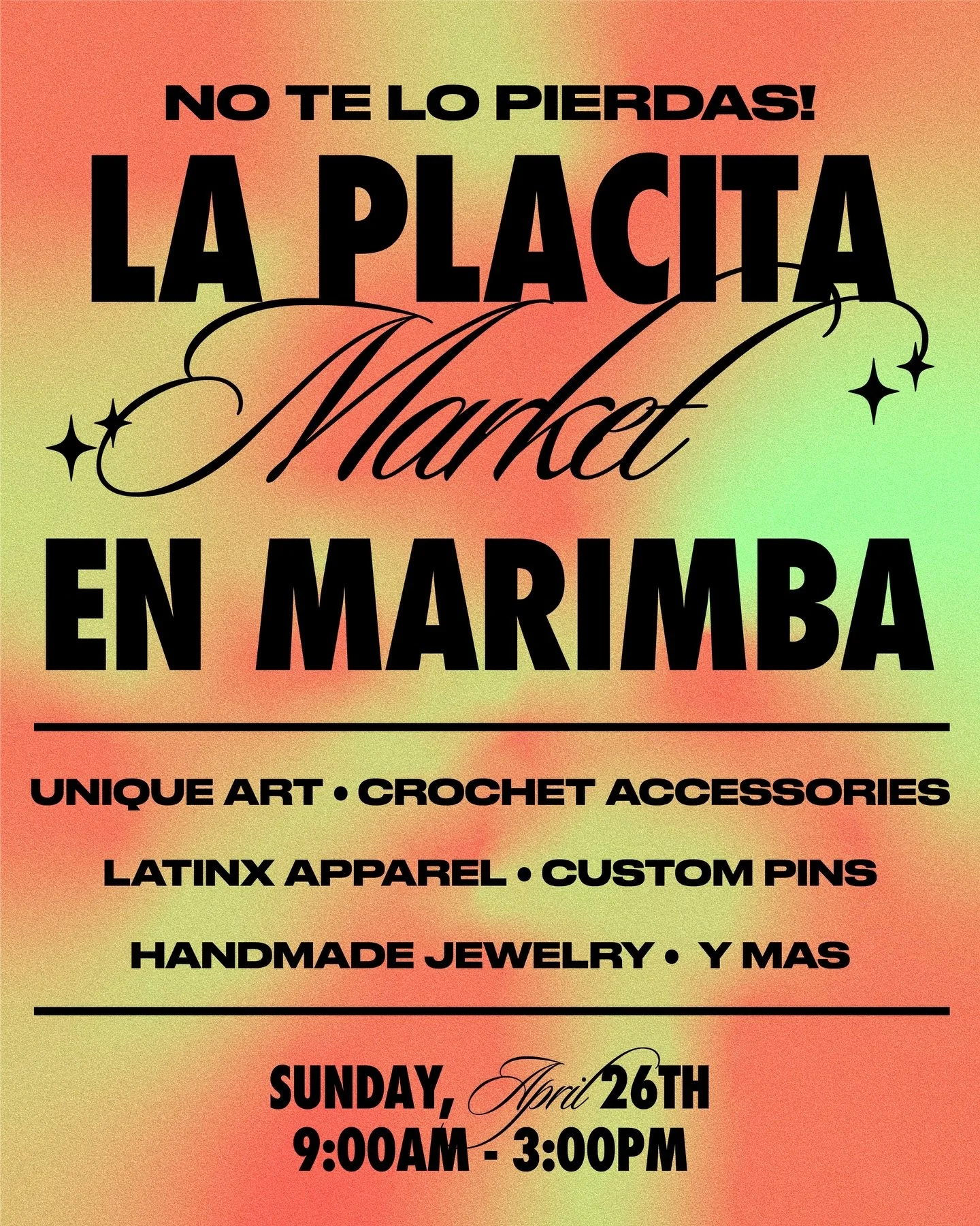 Tomorrow&rsquo;s cafecito run just got an upgrade, it&rsquo;s La Placita Sunday! ☕️✨ Swing by from 9:00am &ndash; 3:00pm to grab a bite and shop + support this month&rsquo;s incredible lineup of local vendors. No te lo pierdas and come show love to y