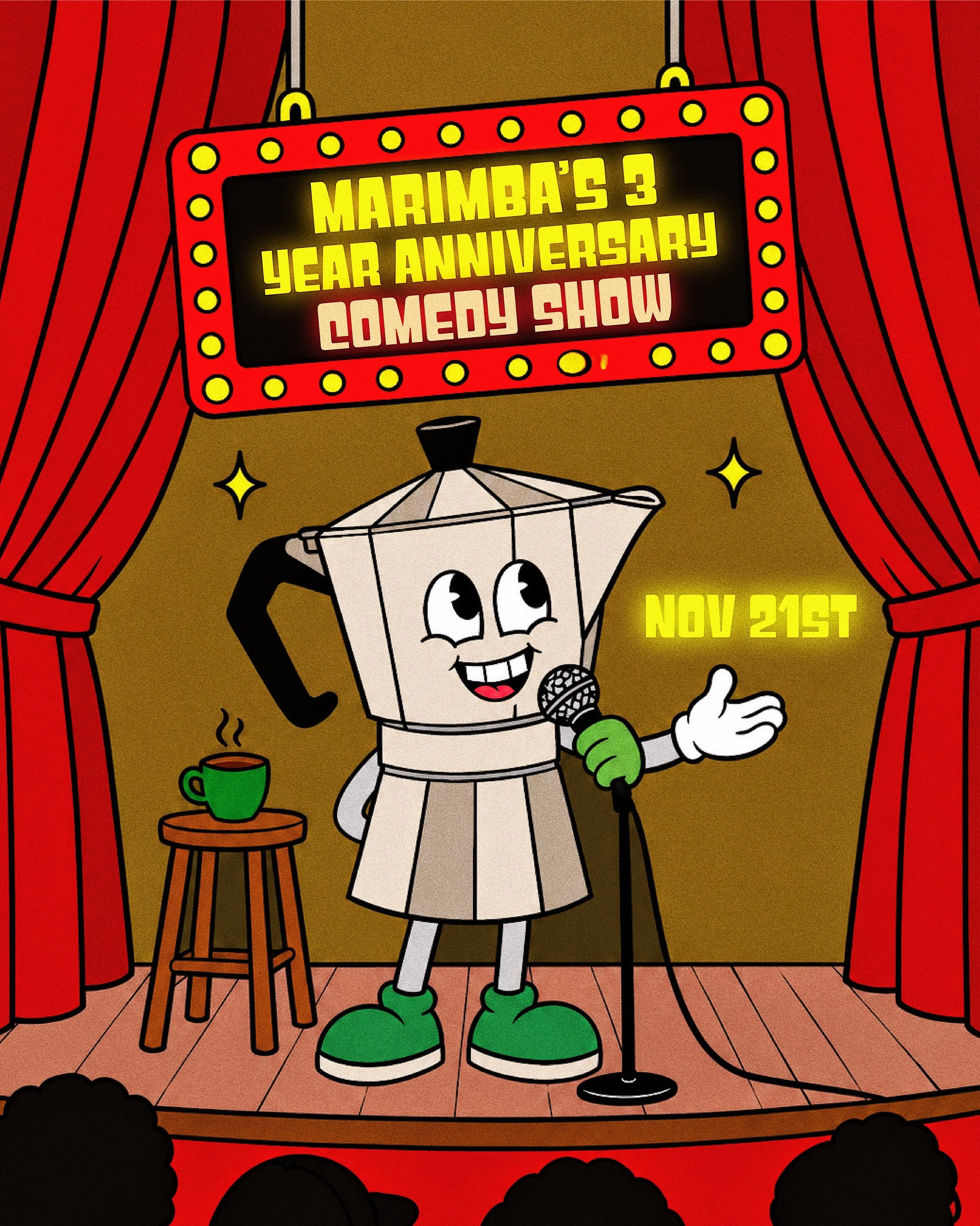 MI GENTE, WE&rsquo;RE TURNING 3! 🥳☕️ Three years of cultura, comunidad, y cafecito, and we&rsquo;re celebrating the only way we know how: with a whole lot of laughter and buenas vibras!

Join us at Marimba Caf&eacute; for a special anniversary Comed