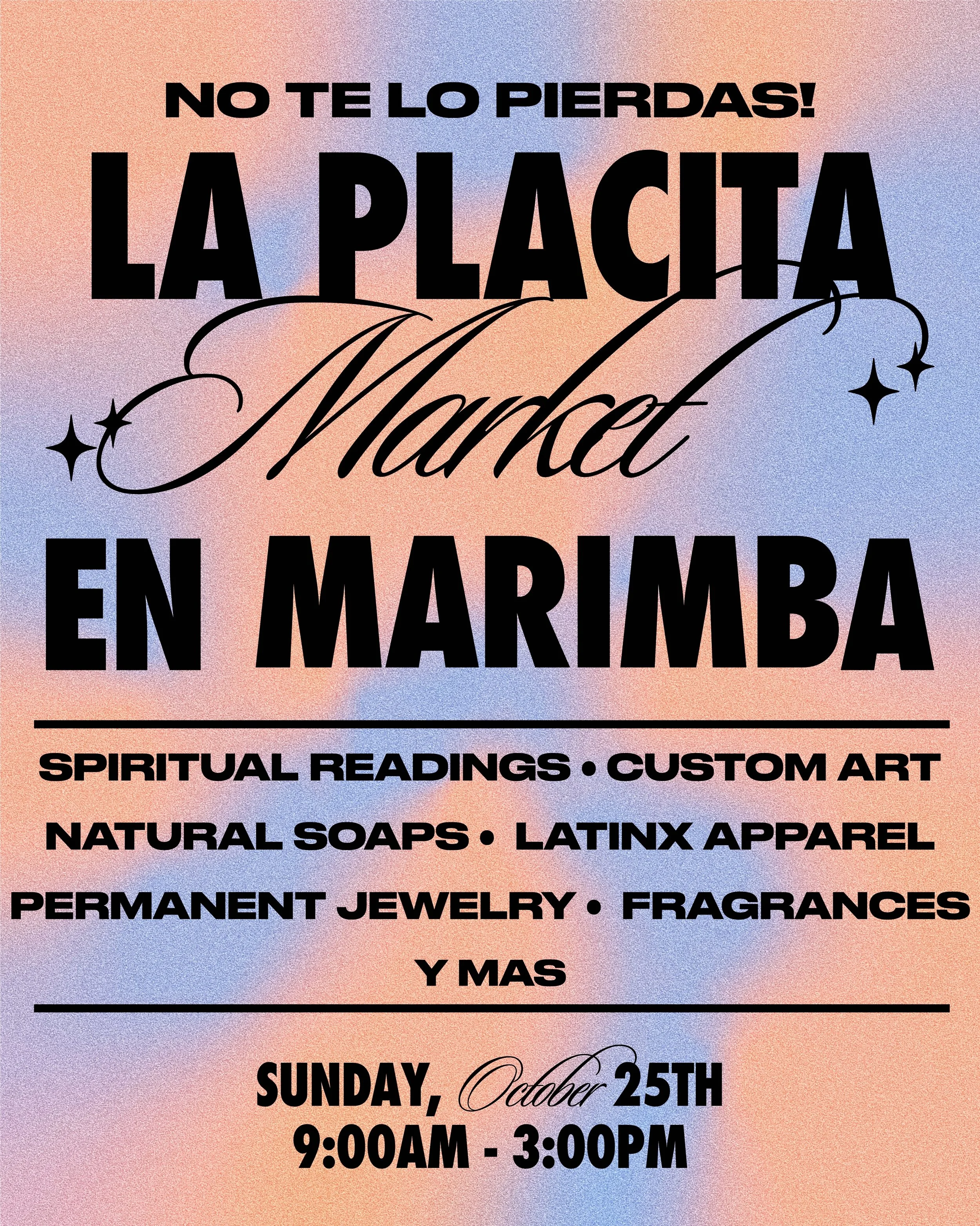 This Sunday&rsquo;s Cafecito run just got even better!
Join us from 9AM-3PM for our October La Placita Market. A Domingo filled with cafecito, supporting local, y comunidad. Tell a friend to tell a friend y NO te lo pierdas! 

🗓️ Sunday, October 25t