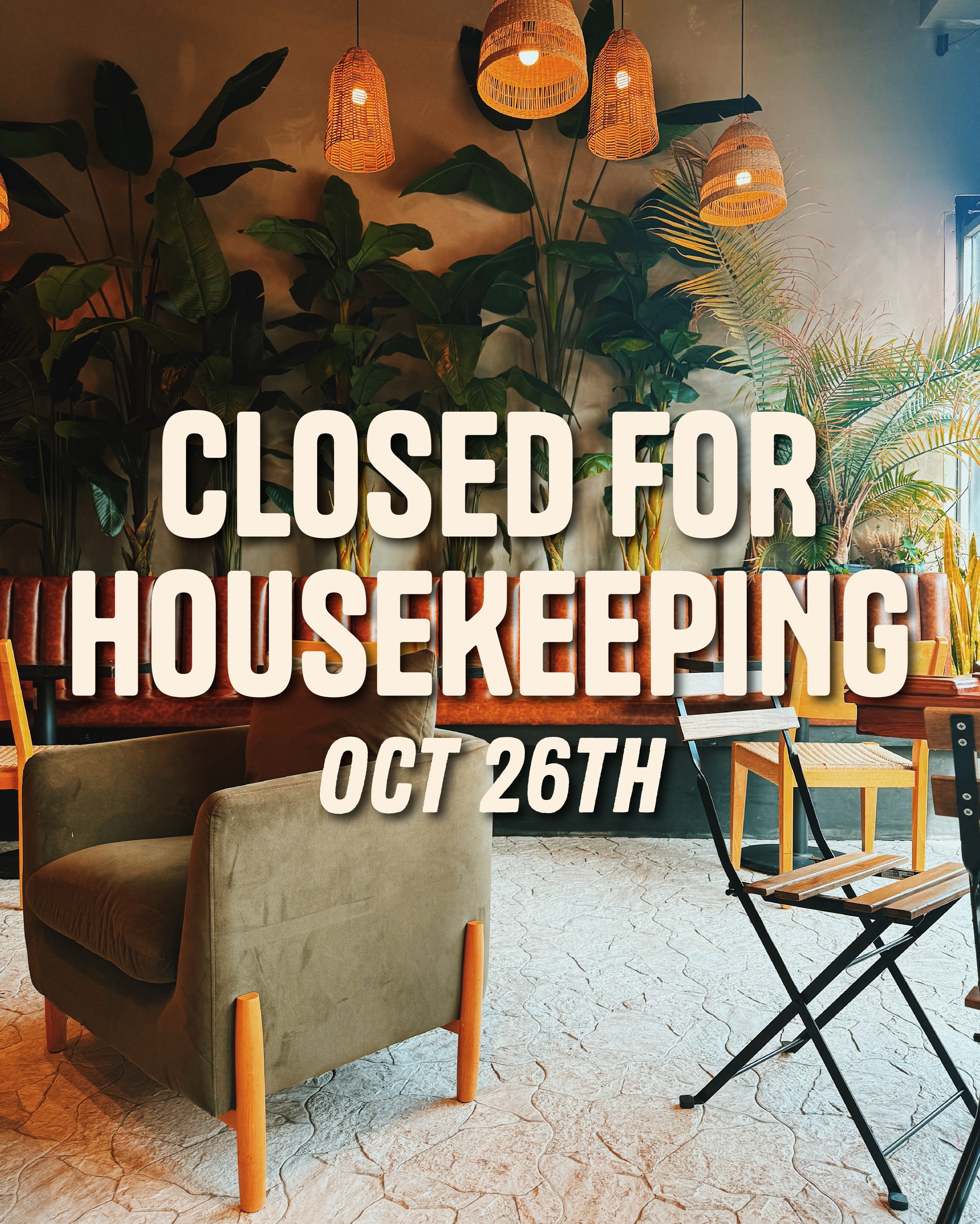 Mi Gente! You know we&rsquo;re always working to make your Marimba experience the best it can be, so we&rsquo;re taking today, October 26, for a little routine TLC! ✨ 

We&rsquo;ll be CLOSED today, but don&rsquo;t worry, we&rsquo;ll be back tomorrow 
