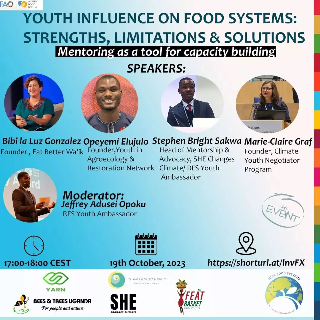 🌾 Join Our Virtual Side Event at the World Food Forum 2023! 🌍

📅 Date: October 19, 2023 🕔 Time: 17:00 - 18:00 CEST (Rome Time)

Are you passionate about transforming our agrifood systems for a sustainable future? 🌱 We are excited to announce tha