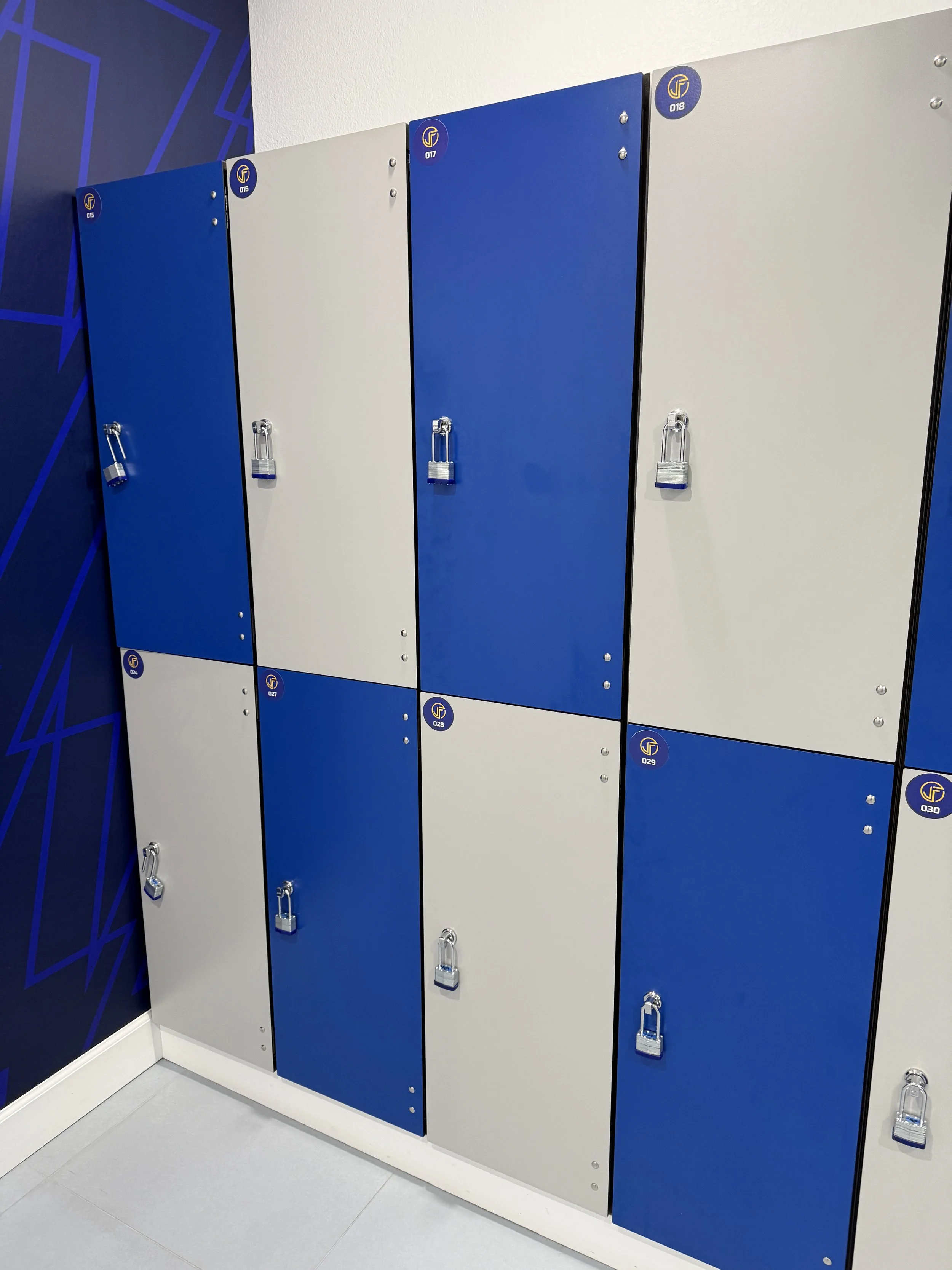 day-use lockers at Jefferson Fit gym in downtown Sarasota