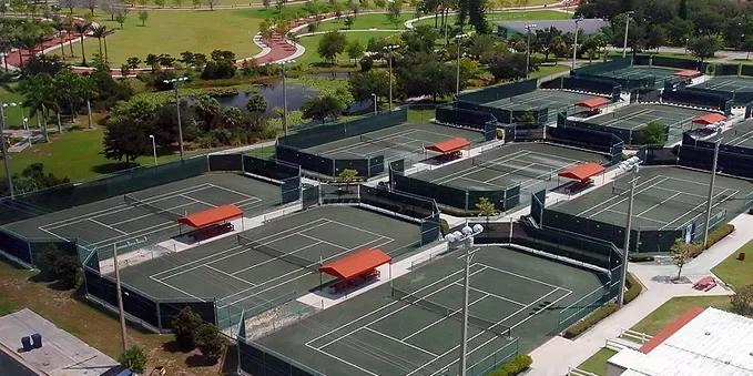 Sarasota Resident Play Tennis at Payne Park