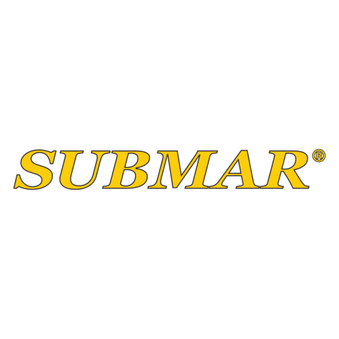 The logo features the word 'SUBMAR' in large yellow text with a black background.