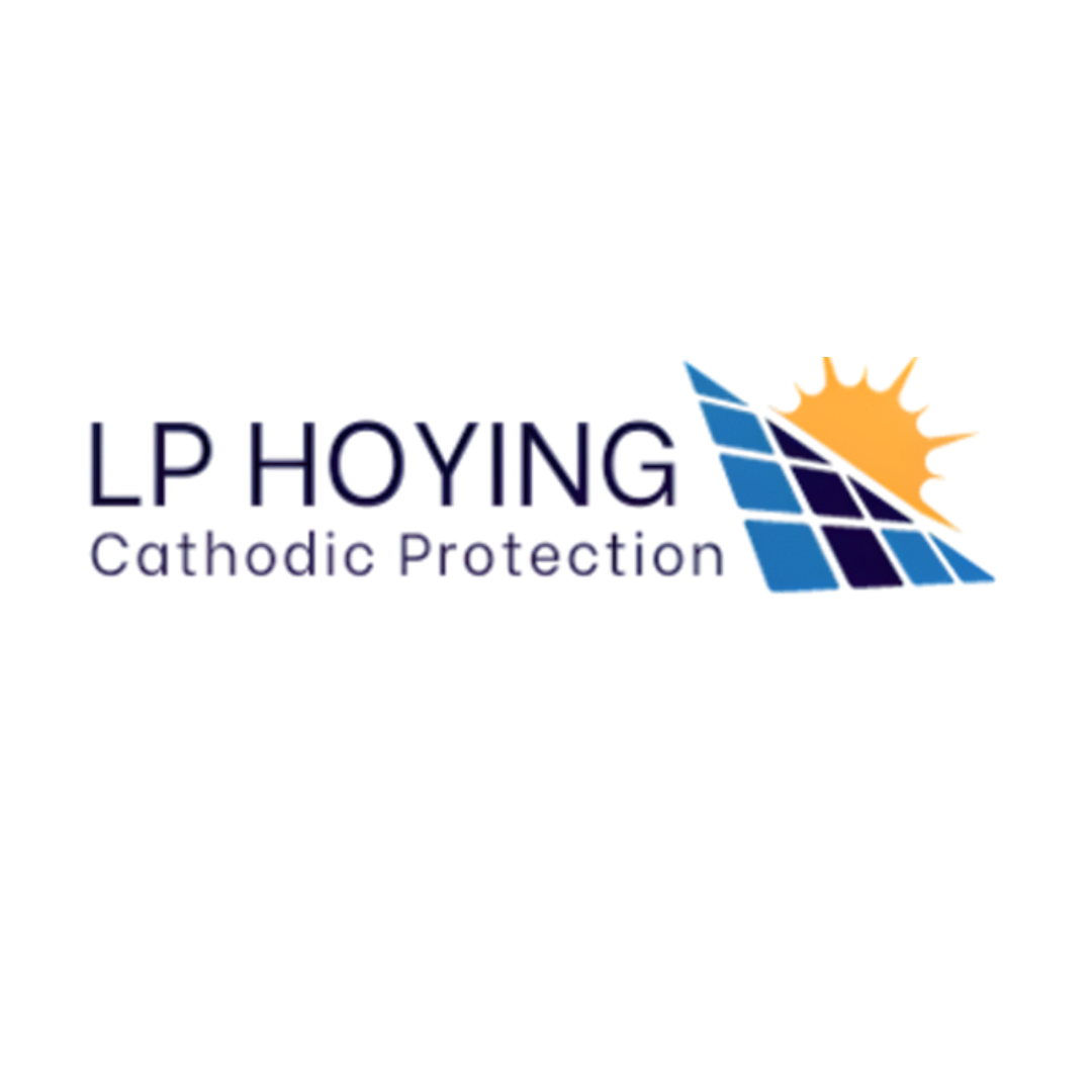 Logo for LP HOYING Catholic Protection featuring a blue and orange sunburst and a blue shield.