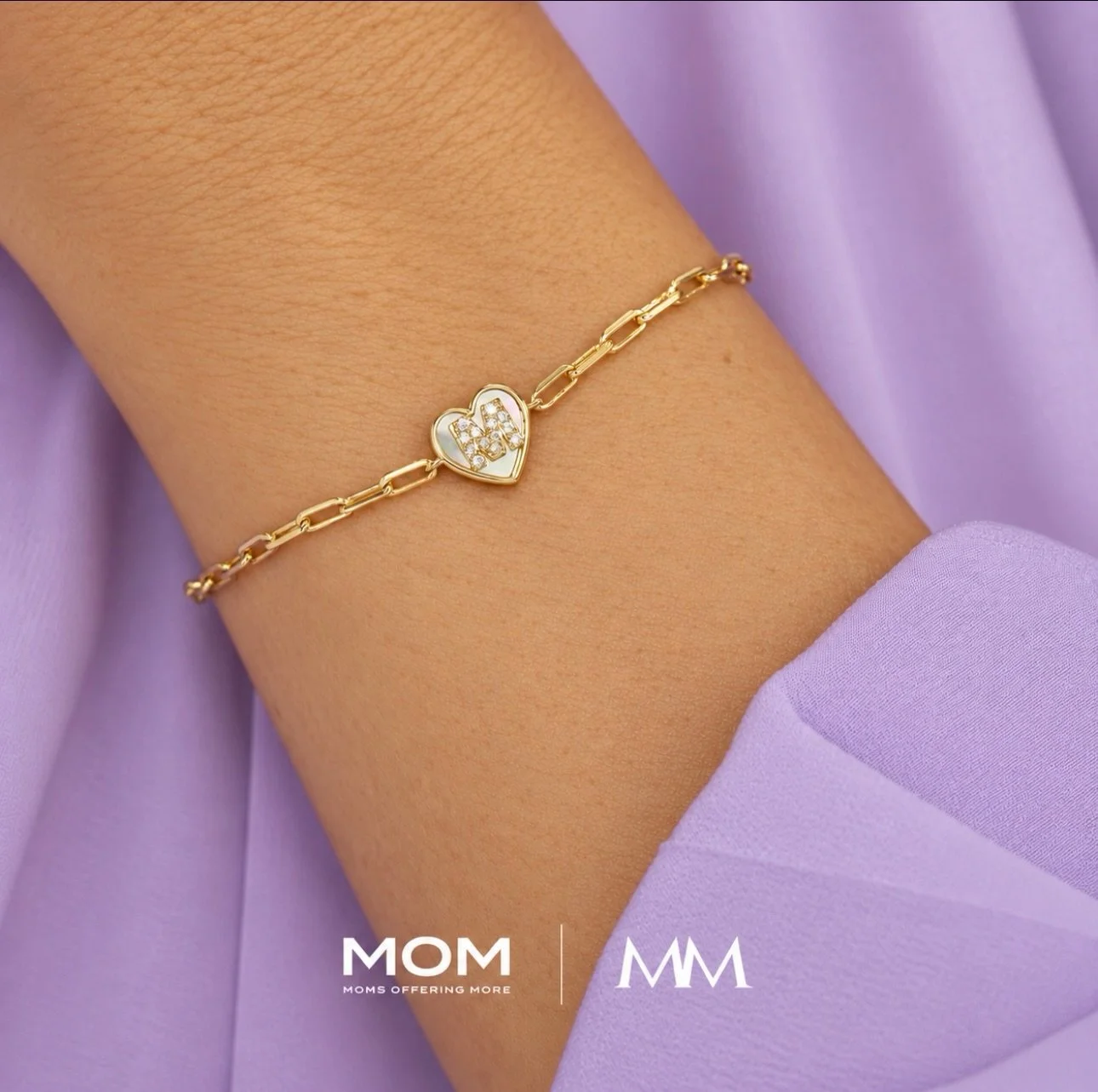 Obsessed with our @melindamaria_jewelry initial bracelets 🤍

 But even more obsessed with what they represent&mdash;100% of proceeds go back to supporting moms and families. 

A little piece with a whole lot of heart. ✨

#ItsTheLittleThings #MomsOff