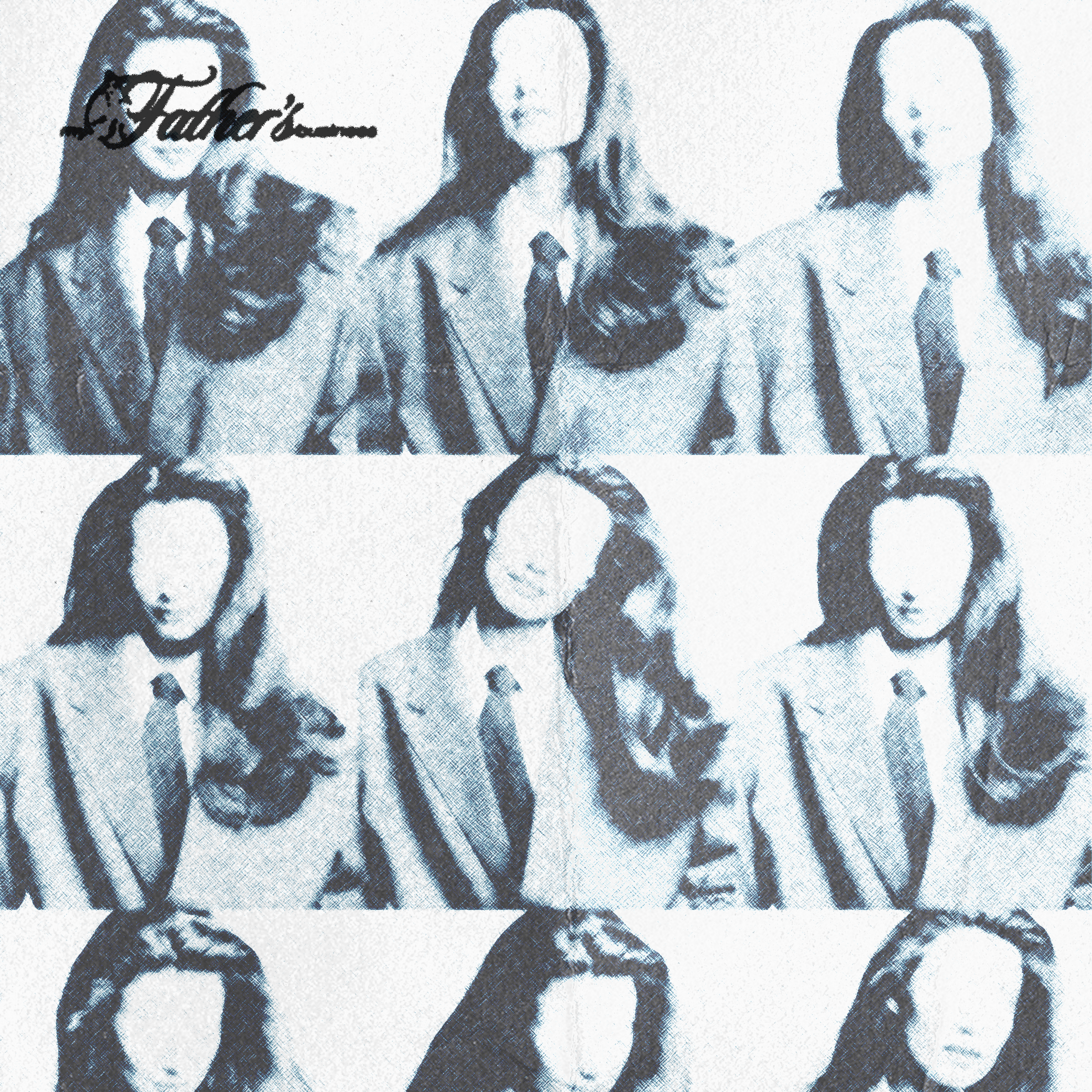 A pop art style collage of a woman in a blazer and tie.