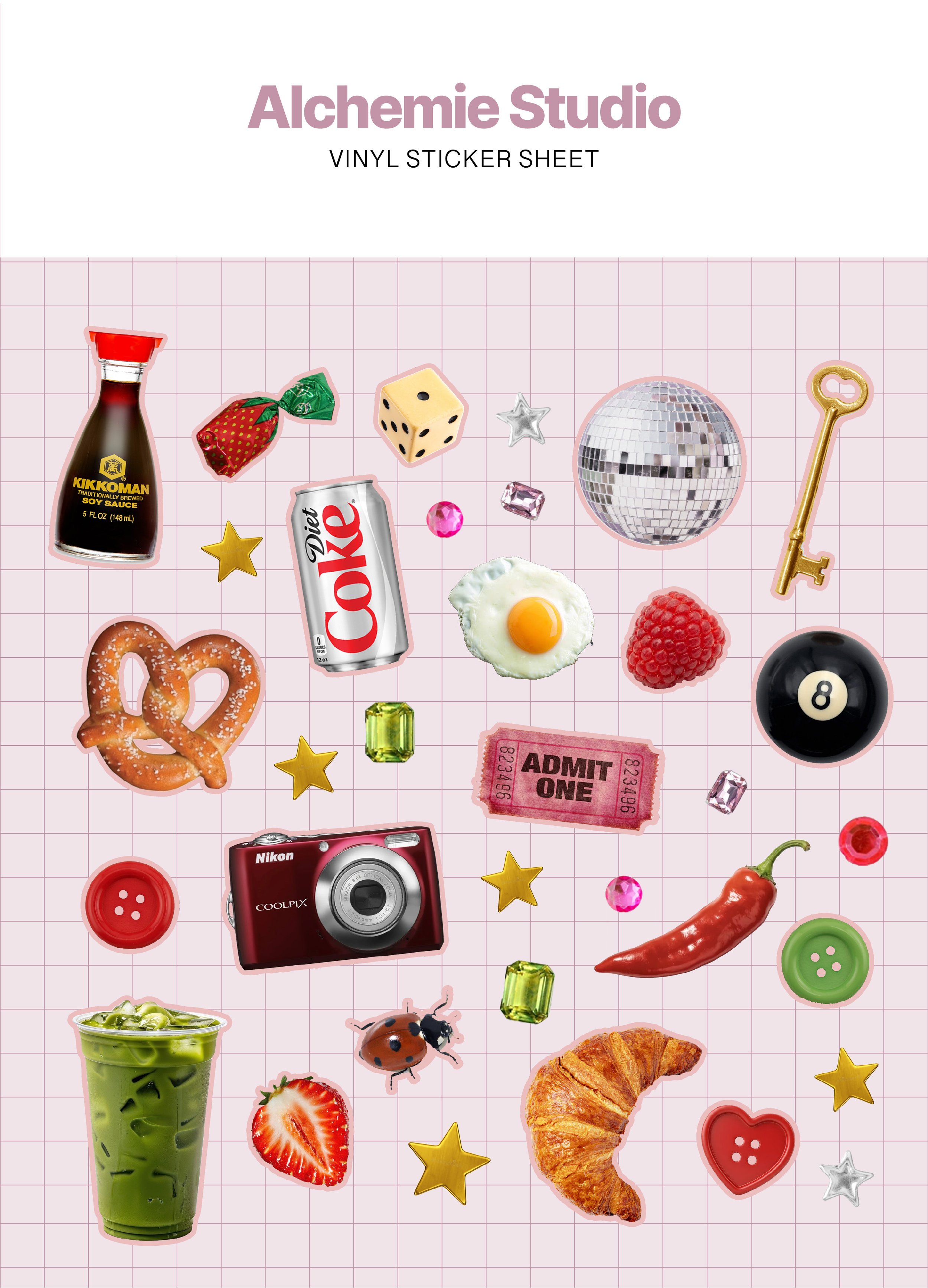Random Weird Red Sticker Sheet