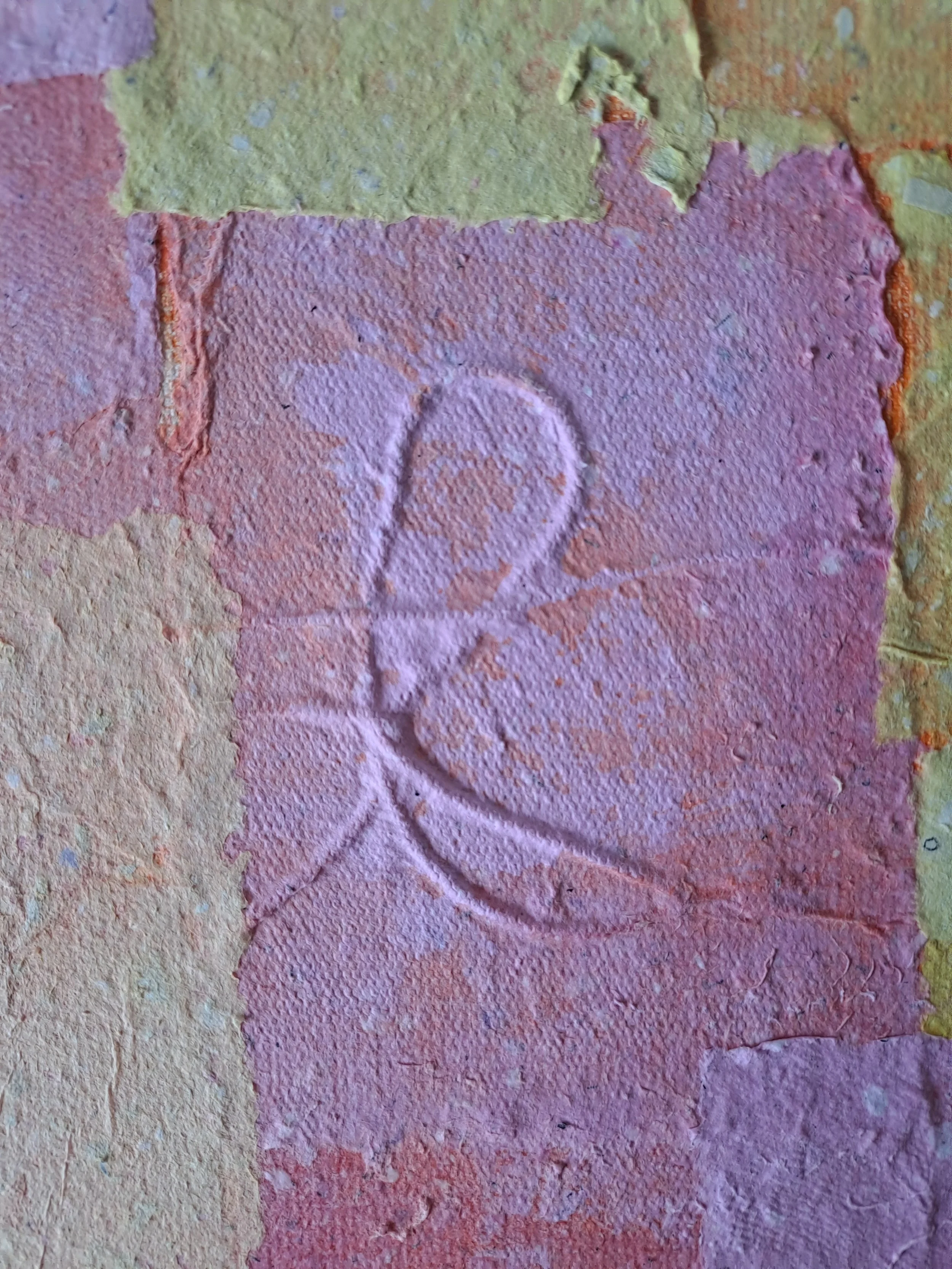 abstract contemporary art paintig by michela colonna unique technique paper acrylic