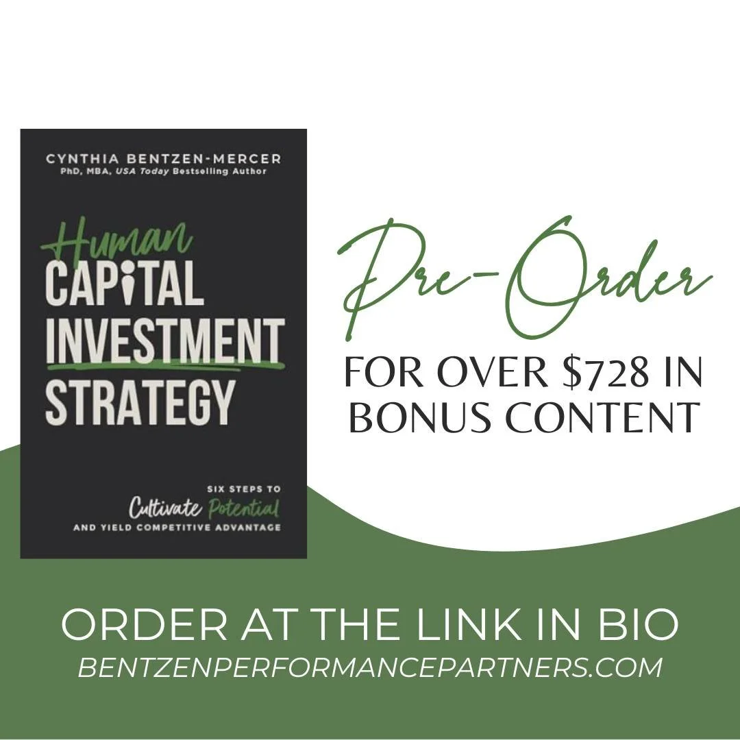 Have your ordered your copy of Human Capital Investment Strategy yet?! 🤔 

Get $728 bonus content for FREE when your pre-order! 

Purchase your copy today on Amazon or at the link in my bio! 

#AI #Human #HumanCapital #7MinutePivot #DrCynthia