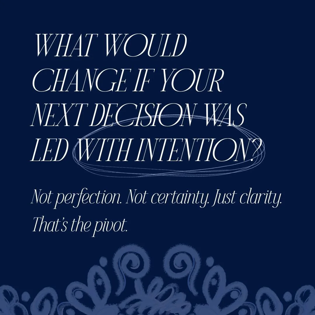 One question for your week:

What would change if you led your next decision with intention?

Not perfection. Not certainty.

Just clarity about what you're building toward.

That's the pivot.

#mondaymotivation #leadership #intentionalleadership #ca