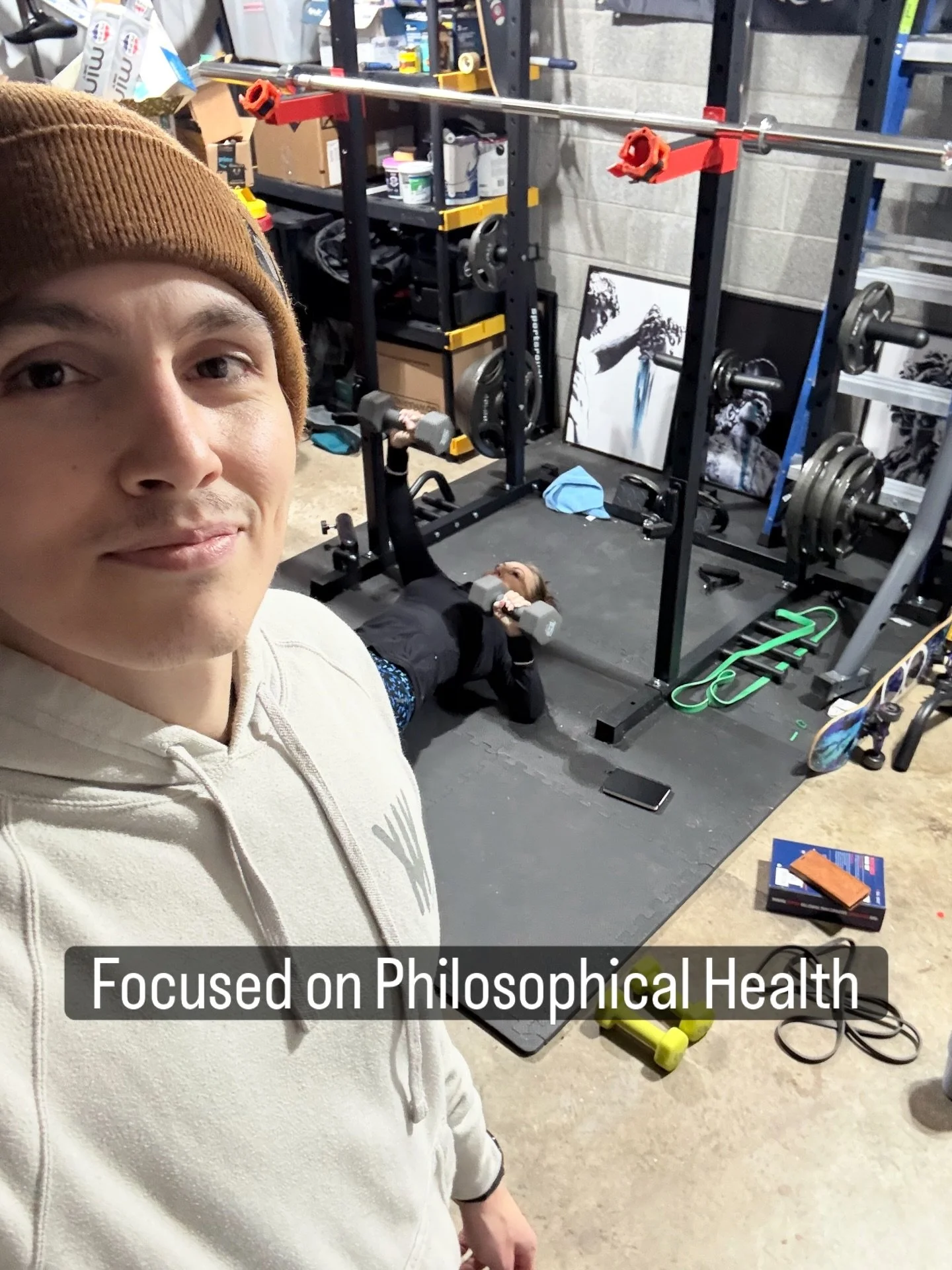 Im not sure if putting my son in charge of my workout was wise. Is this payback for his childhood?! Arms are burning!