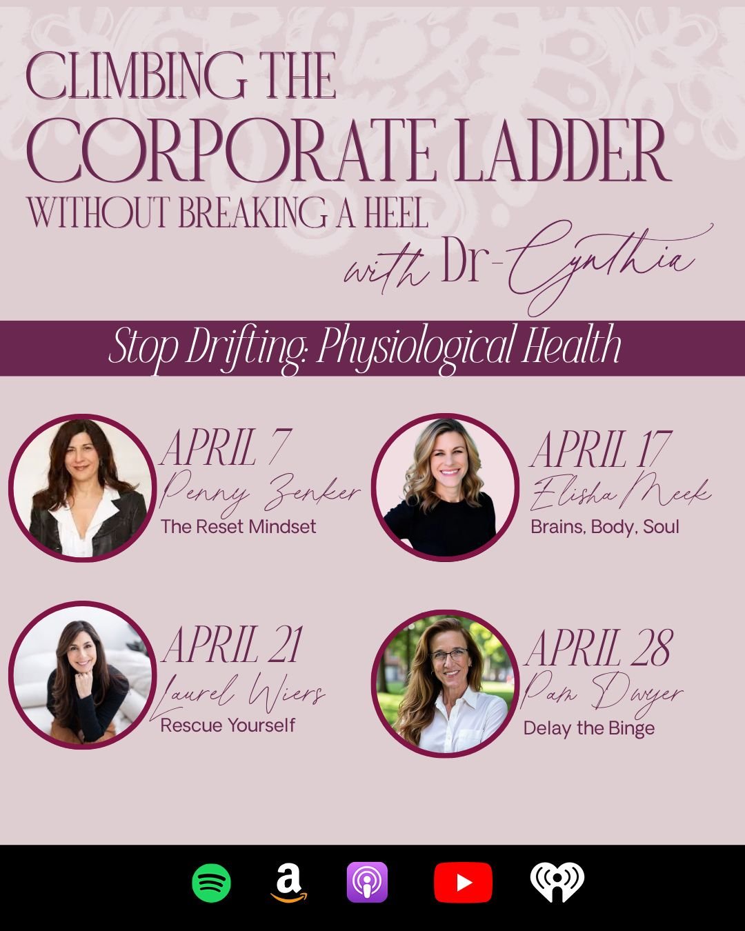 April is dedicated to Physiological Health within the Stop Drifting&trade; framework.

This month&rsquo;s conversations explore the connection between:
&bull; Physical capacity
&bull; Mental clarity
&bull; Emotional regulation

Featuring:
&rarr; Penn