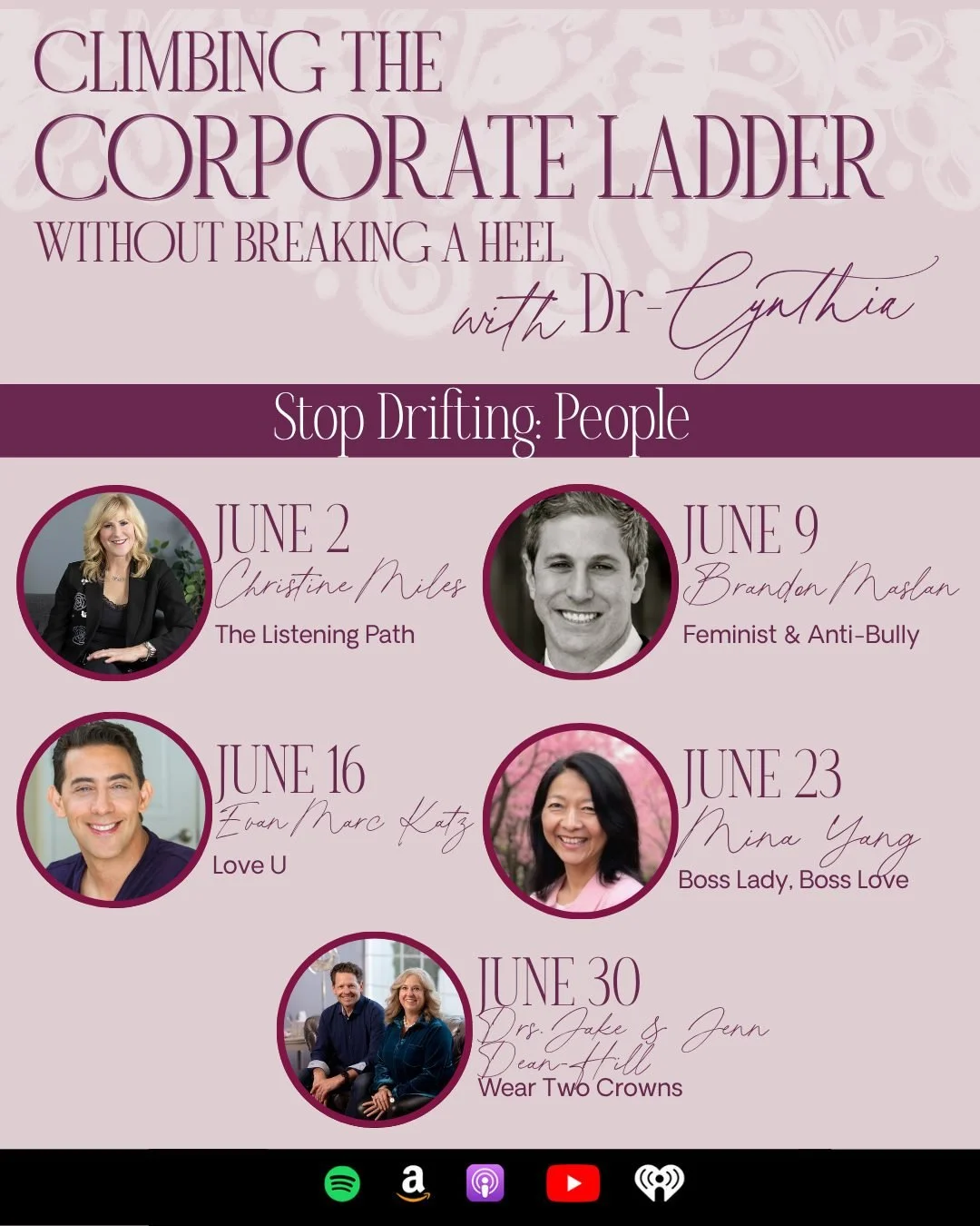 People matter.

This month, we&rsquo;re focusing on the People dimension of health in the Stop Drifting series, and these conversations couldn&rsquo;t be more timely.

From learning how to listen better, to building stronger relationships, to creatin