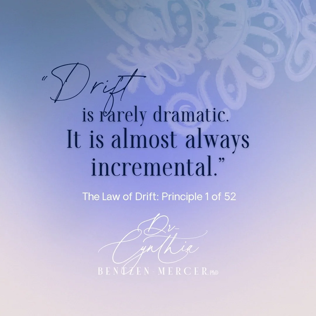 Drift rarely begins with a dramatic event. More often, it begins with a series of small compromises that seem reasonable in the moment. One postponed conversation. One overlooked signal. One decision to wait until next week.

This is why you so often