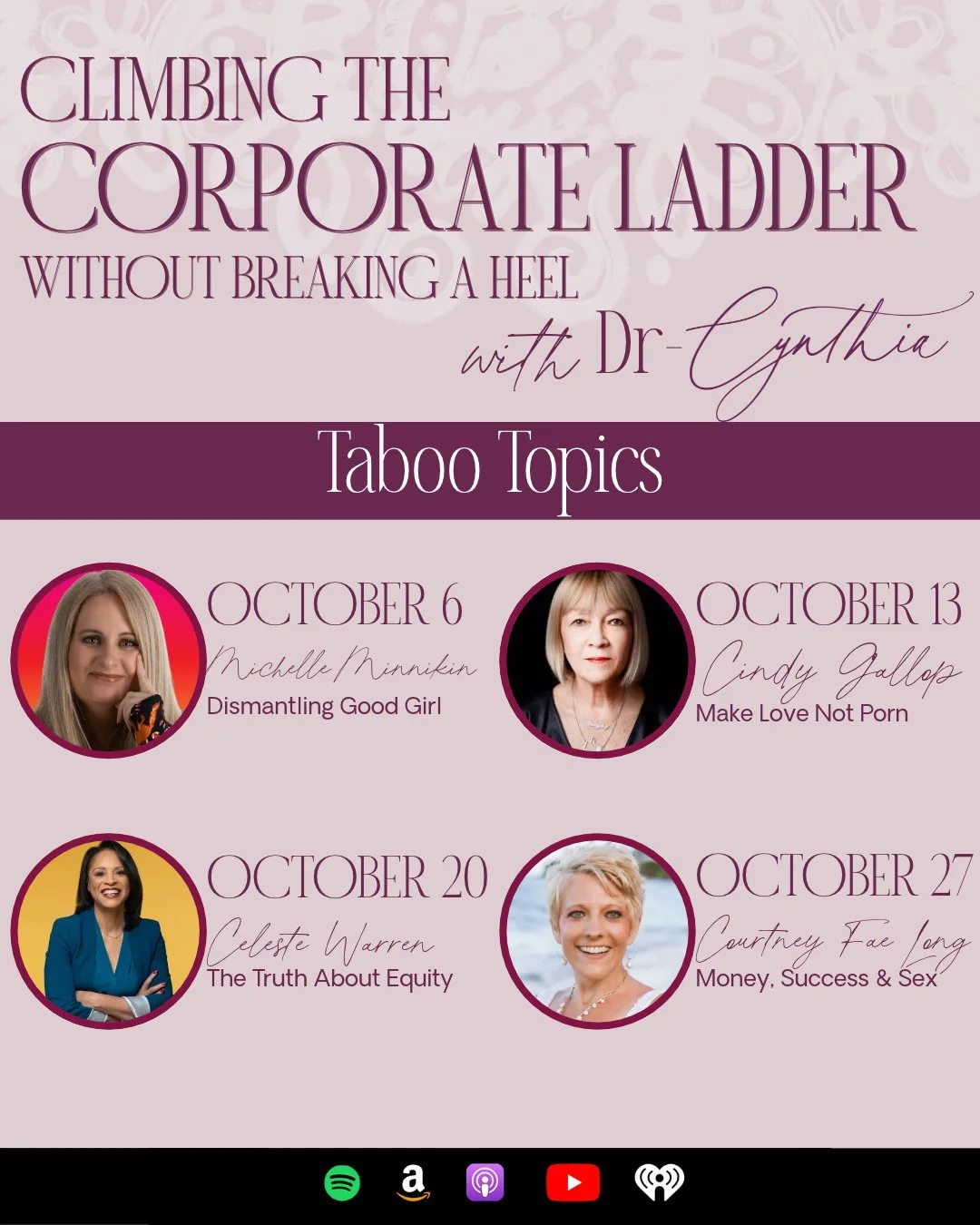 We&rsquo;re talking about the things you&rsquo;re not supposed to talk about this October. 👠

Good girl conditioning. Sex. Equity. Money. Success. And everything that gets a little uncomfortable when you actually say it out loud.

Meet October&rsquo