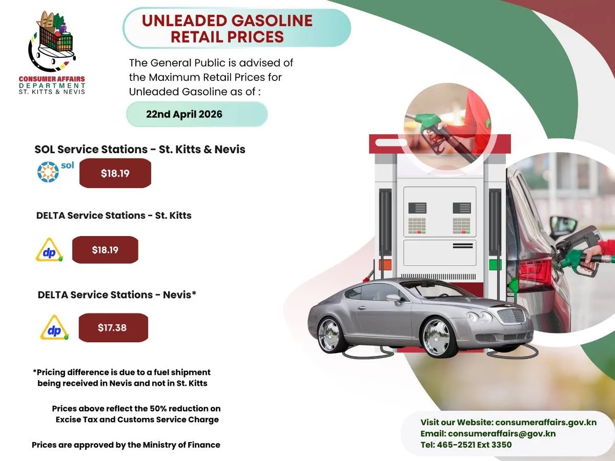 ST. KITTS AND NEVIS GOV’T SLASHES FUEL TAXES TO LOWER GAS PRICES AT THE PUMP
