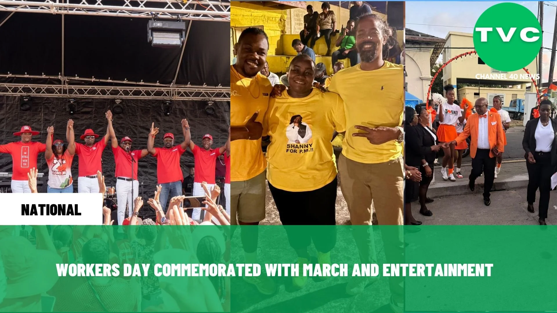WORKERS DAY OBSERVED WITH MARCH AND ENTERTAINMENT