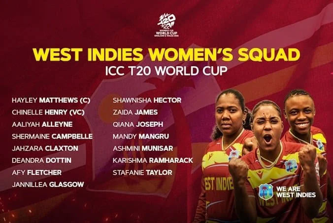 CWI ANNOUNCES 2026 WOMEN'S T20 WORLD CUP SQUAD