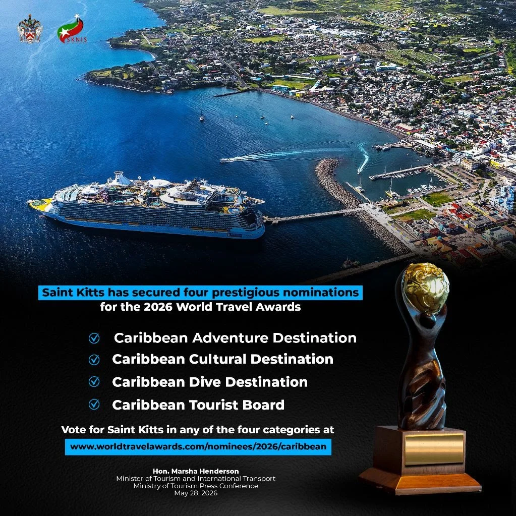 ST. KITTS SECURES FOUR 2026 WORLD TRAVEL AWARDS NOMINATIONS