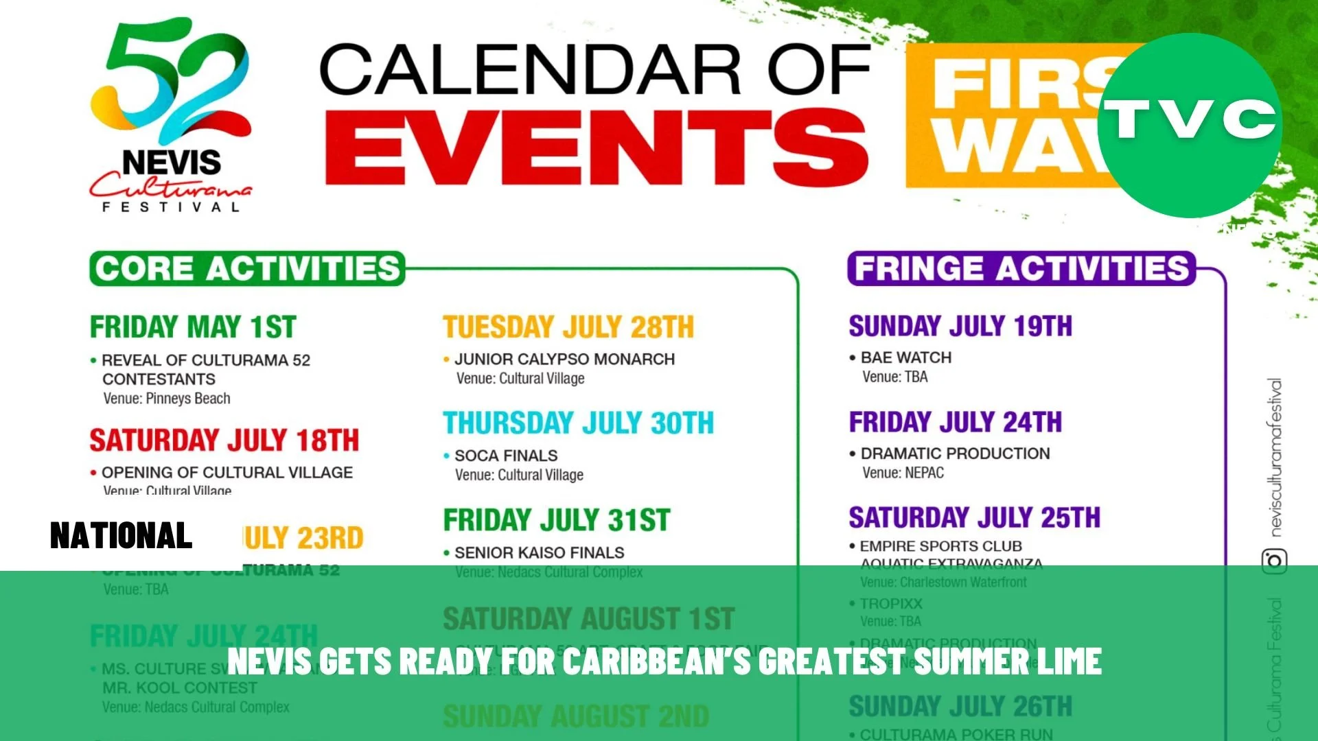 NEVIS GETS READY FOR CARIBBEAN’S GREATEST SUMMER LIME