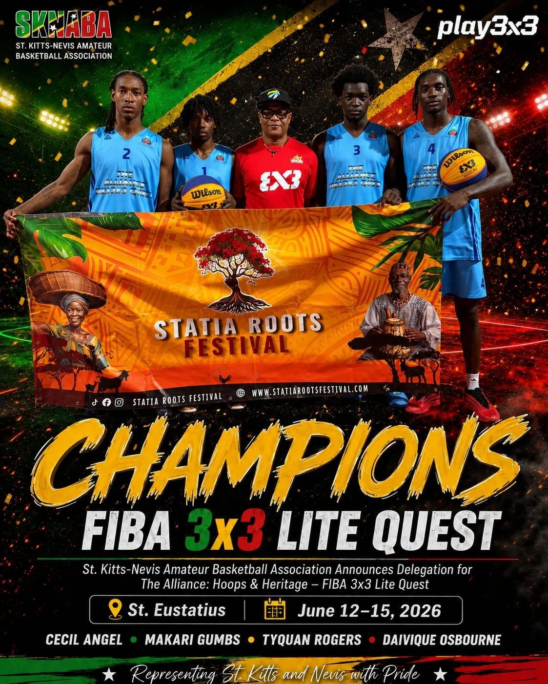 SKN 3X3 BASKETBALL TEAM WINS TOURNAMENT IN ST. EUSTATIUS