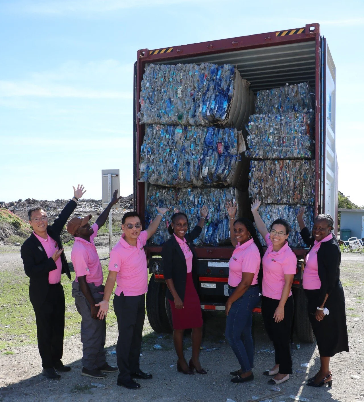 NEVIS SHIPS FOURTH CONTAINER OF RECYCLABLES