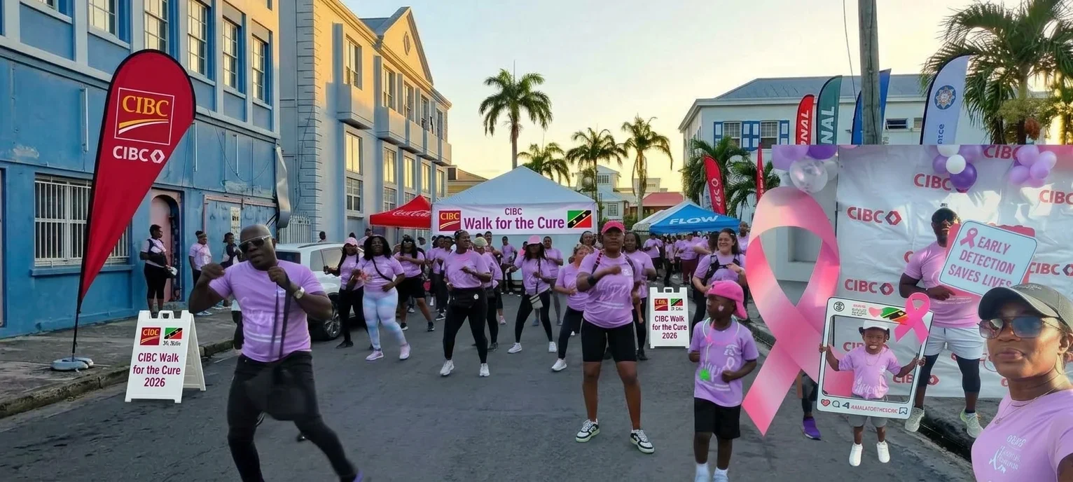 CIBC Caribbean Marks 15 Years of Impact with Resounding Turnout at 2026 Walk for the Cure in St. Kitts