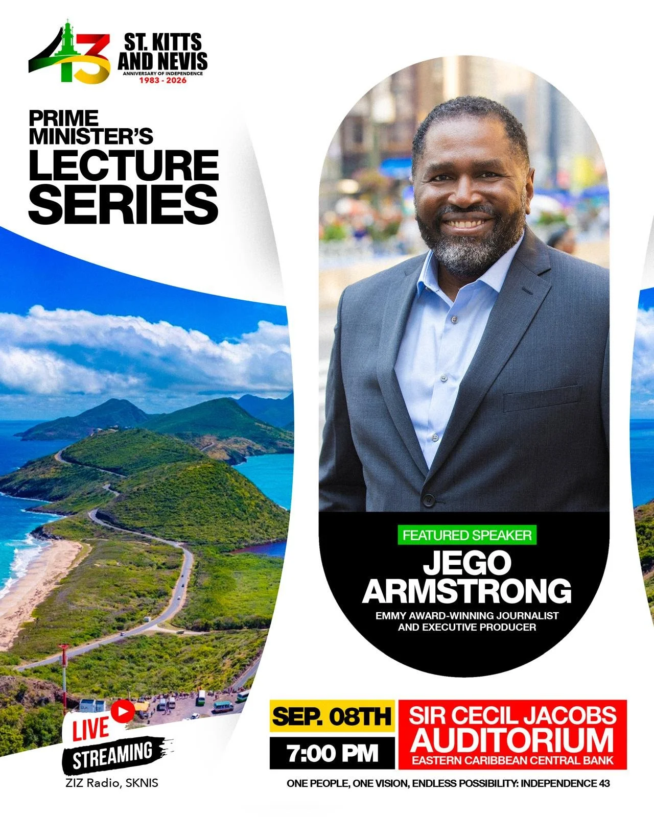 EMMY WINNER JEGO ARMSTRONG TO DELIVER 28TH PM INDEPENDENCE LECTURE